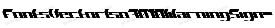 FontsVectorIso7010WarningSign字体转换