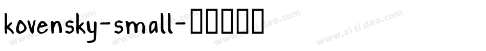 kovensky-small字体转换