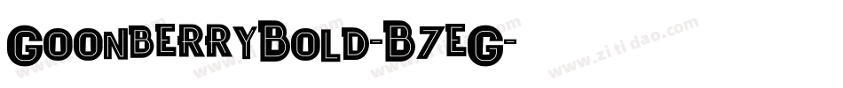 GoonberryBold-B7eG字体转换
