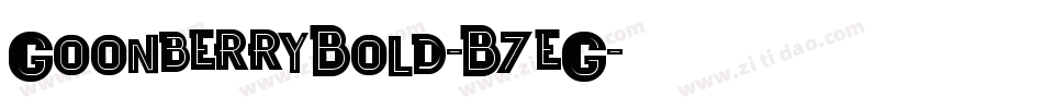GoonberryBold-B7eG字体转换