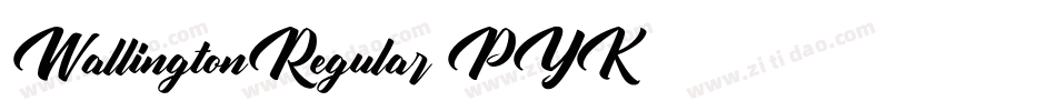 WallingtonRegular-PYK7字体转换