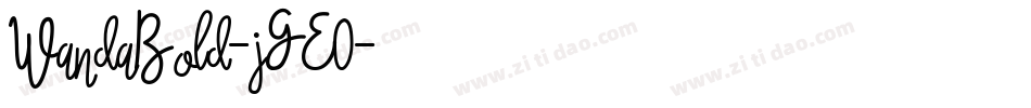 WandaBold-jGE0字体转换