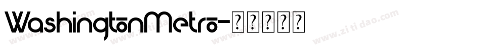 WashingtonMetro字体转换