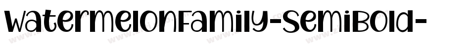 WatermelonFamily-SemiBold字体转换