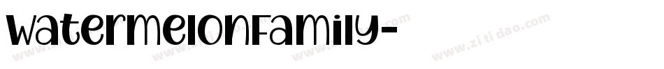 WatermelonFamily字体转换