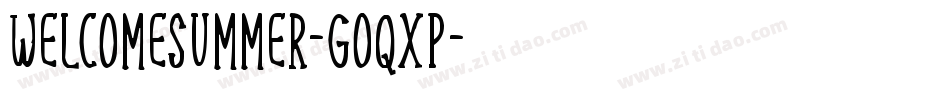 WelcomeSummer-GOqXP字体转换