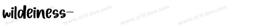 wildeiness字体转换
