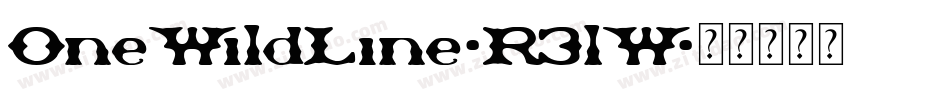 OneWildLine-R3lW字体转换