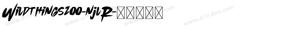 Wildthingszoo-njlR字体转换