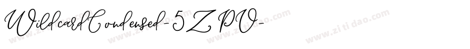 WildcardCondensed-5ZPV字体转换