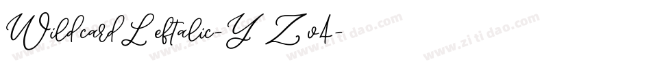WildcardLeftalic-YZv4字体转换