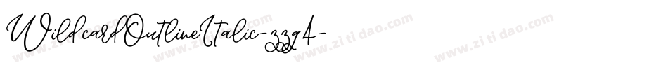 WildcardOutlineItalic-zzg4字体转换