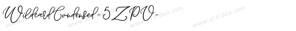 WildcardCondensed-5ZPV字体转换