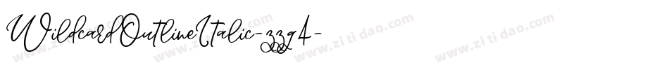WildcardOutlineItalic-zzg4字体转换