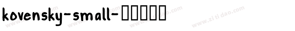 kovensky-small字体转换