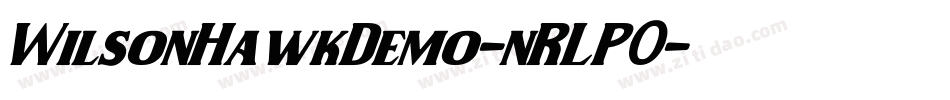 WilsonHawkDemo-nRLP0字体转换