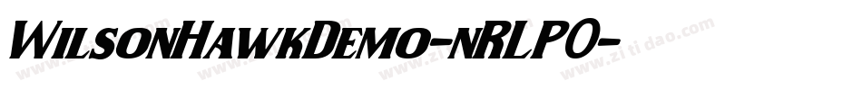 WilsonHawkDemo-nRLP0字体转换