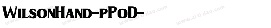 WilsonHand-pPoD字体转换