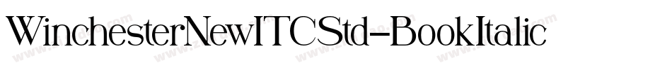 WinchesterNewITCStd-BookItalic字体转换