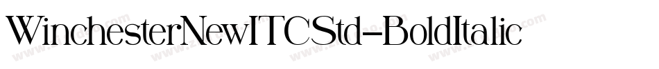 WinchesterNewITCStd-BoldItalic字体转换