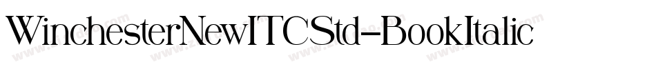 WinchesterNewITCStd-BookItalic字体转换