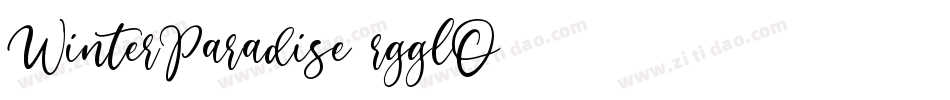WinterParadise-rgglO字体转换