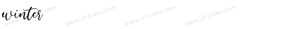 winter字体转换
