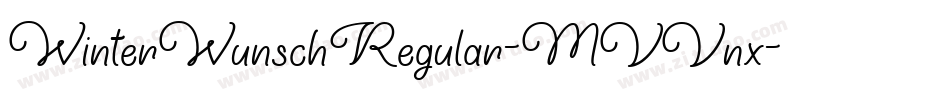 WinterWunschRegular-MVVnx字体转换