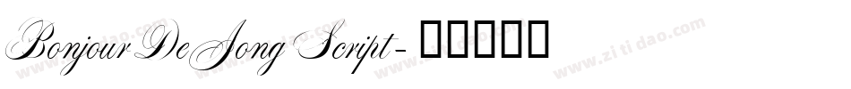 BonjourDeJongScript字体转换