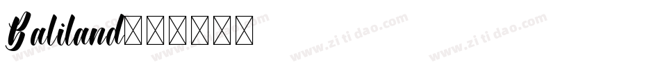 Baliland字体转换
