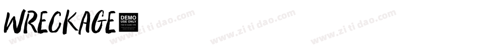 WRECKAGE字体转换