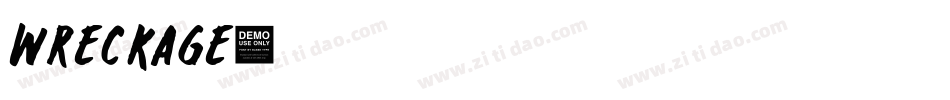 WRECKAGE字体转换