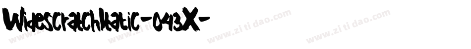 WidescratchItalic-043X字体转换