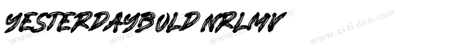YesterdayBold-nRLmV字体转换