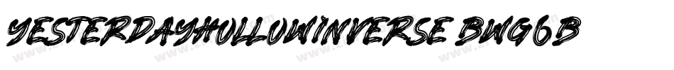 YesterdayHollowInverse-BWG6B字体转换