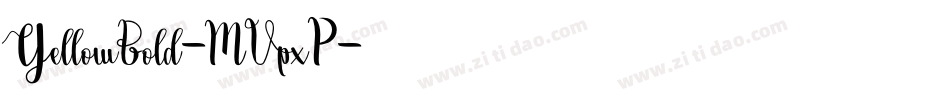YellowBold-MVpxP字体转换