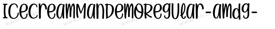 IceCreamManDemoRegular-amdg字体转换
