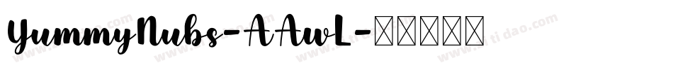 YummyNubs-AAwL字体转换