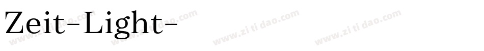 Zeit-Light字体转换