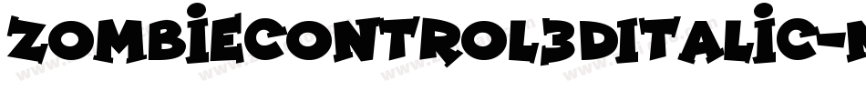 ZombieControl3DItalic-nB74字体转换