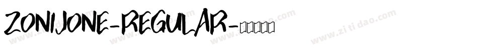 Zonijone-Regular字体转换