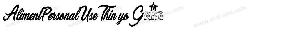 AlimentPersonalUseThin-yoG2字体转换
