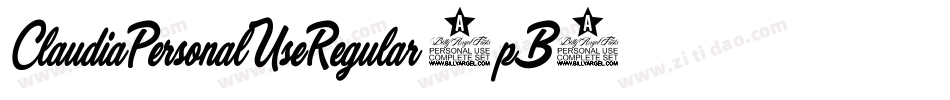 ClaudiaPersonalUseRegular-1pB2字体转换