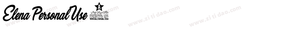 Elena-PersonalUse-2字体转换