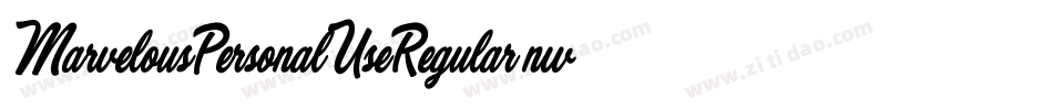 MarvelousPersonalUseRegular-nw01字体转换 MarvelousPersonalUseRegular-nw01字体转换