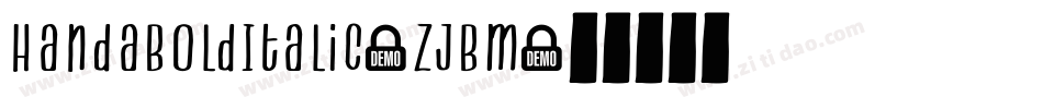 HandaBoldItalic-ZjBm字体转换