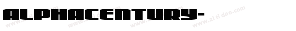 alphacentury字体转换