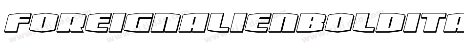 foreignalienboldital字体转换