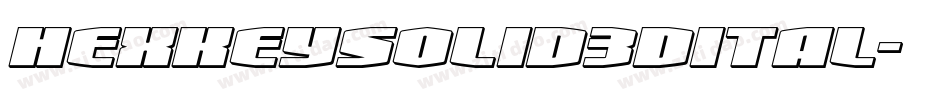hexkeysolid3dital字体转换