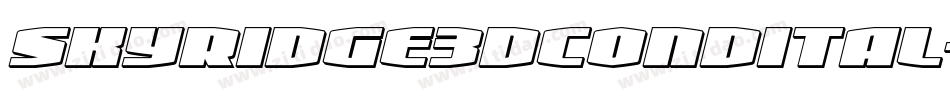 skyridge3dcondital字体转换